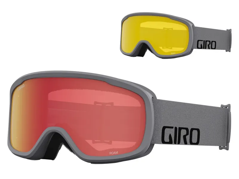 Gogle zimowe GIRO ROAM szary WORDMARK (szyba AMBER SCARLET 19-42% S2 + żółty 77% S1)