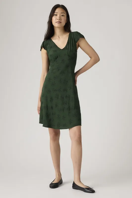 Levi's Ellory Dress Green Maat: L | Mini Jurken Outlet | Dames | Groen