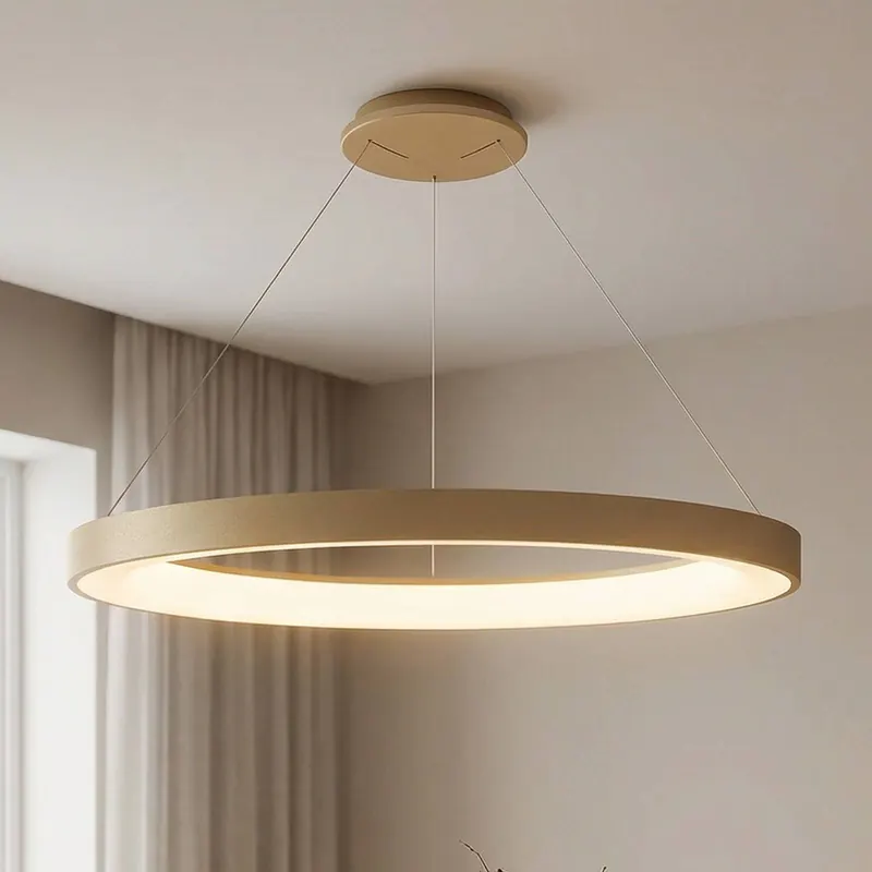 Inteligentny żyrandol LED Niseko II, Ø 65 cm, w kolorze złotym, CCT