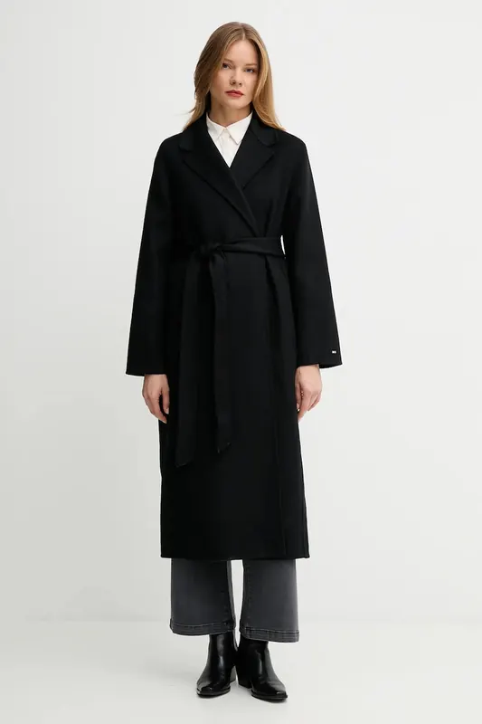Tommy Hilfiger płaszcz z wełną