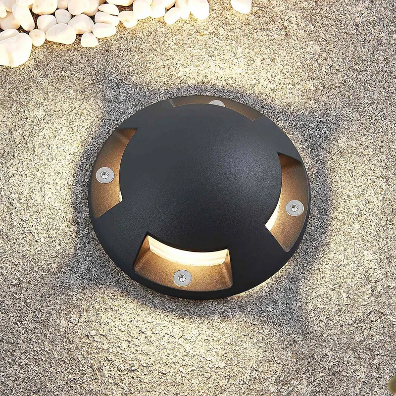 Reflektor podłogowy LED Huban, 15 cm, 4-punktowy, antracytowy
