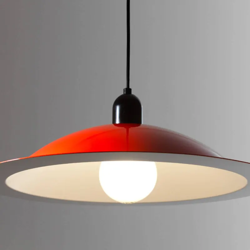 Żyrandol LED Stilnovo Lampiatta, Ø 50 cm, koralowa