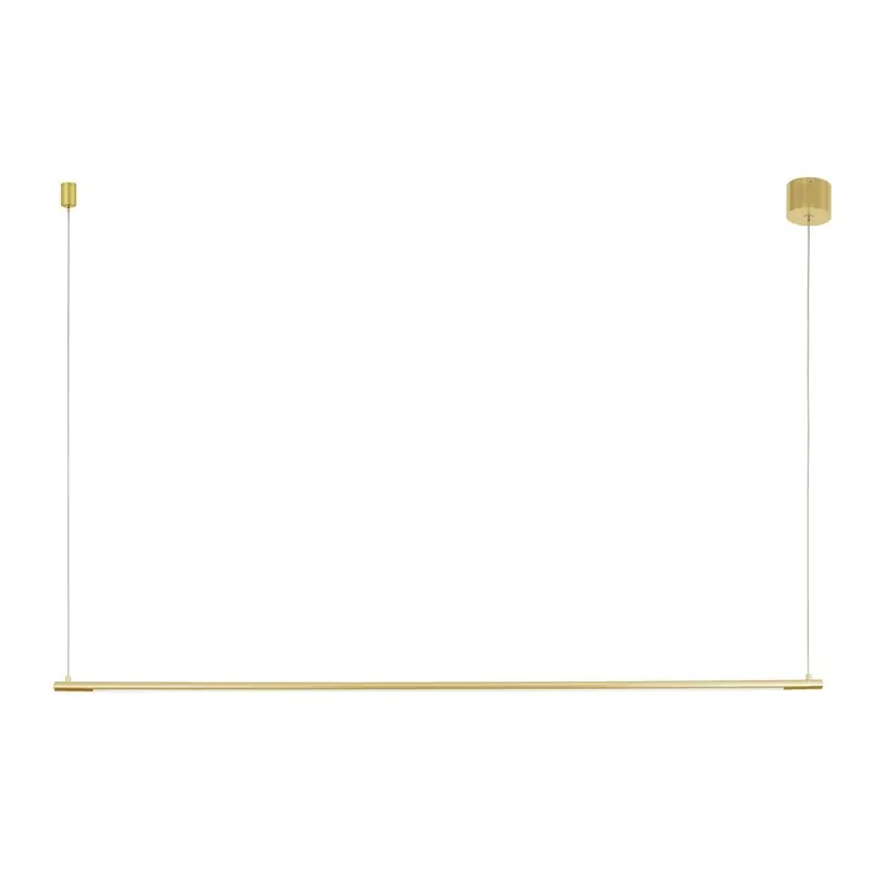 Aluminiowa lampa wisząca LED w kolorze mosiądzu Elettra – Nova Luce