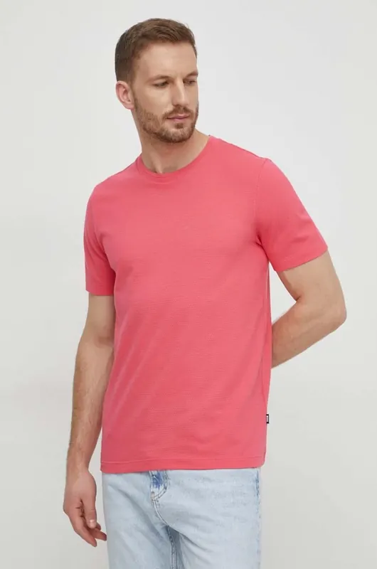BOSS T-shirt męski z bawełny Tiburt 240