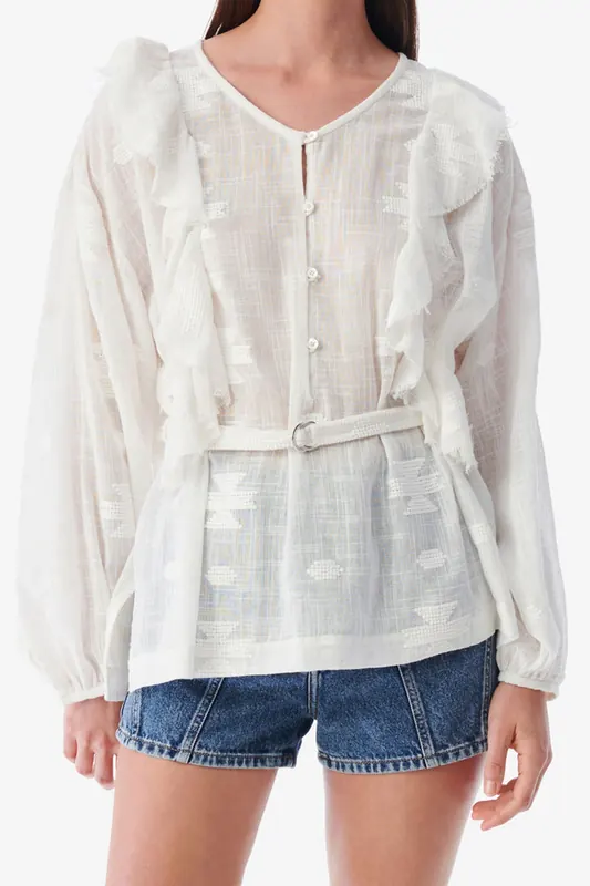 IRO Paris Arlize Top White Maat: 40 | Blouses Outlet | Dames | Wit