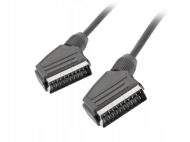 Kabel Lanberg CA-EUEU-10CC-0018-BK (scart M Scart M 1,8m kolor czarny)