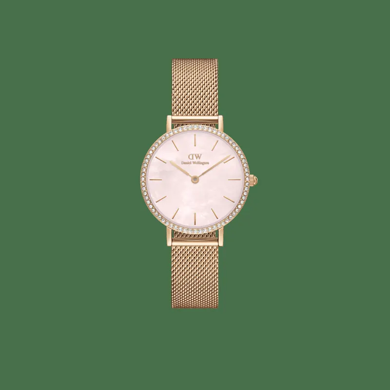Daniel Wellington DW Watch Petite Lumine Bezel Melrose Pink MOP 28mm Rose Gold