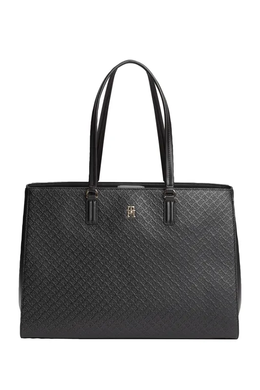 Tommy Hilfiger Daily Tote Mono Black Maat: OS | Handtassen Outlet | Dames | Zwart