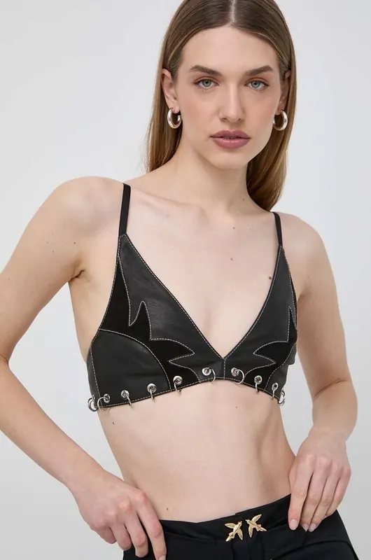 Pinko top skórzany