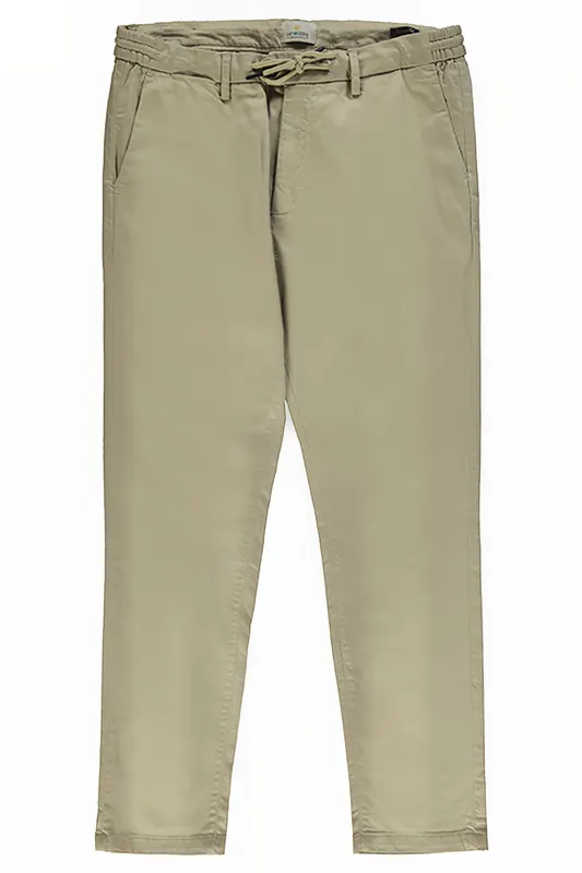 Dstrezzed Lancaster Tapered Jogger Twill Knit Sand Maat: W30L32 | Tailored Broeken Outlet | Heren | Bruin