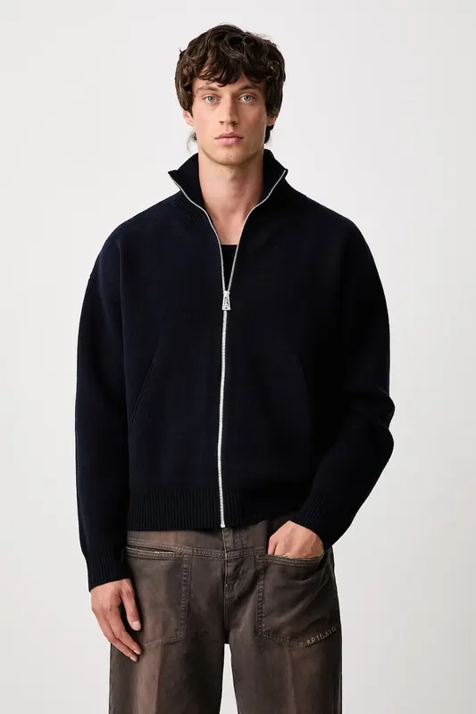 Axel Arigato  sweter rozpinany męski z wełną