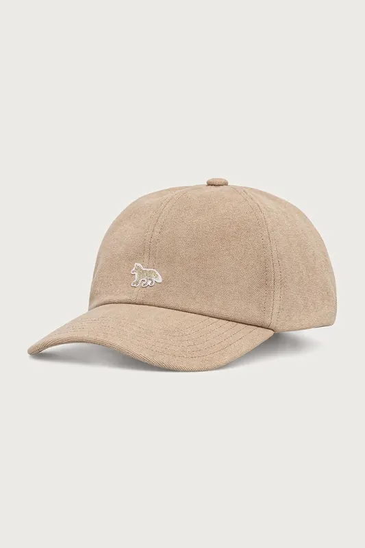 Maison Kitsuné  Baby Fox czapka z daszkiem bawełniana