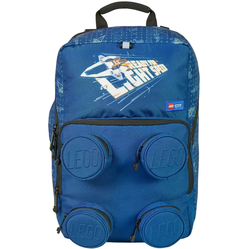 LEGO City Petersen School Backpack 20209-2505, Dla chłopca, Niebieskie, plecaki, poliester, rozmiar: One size