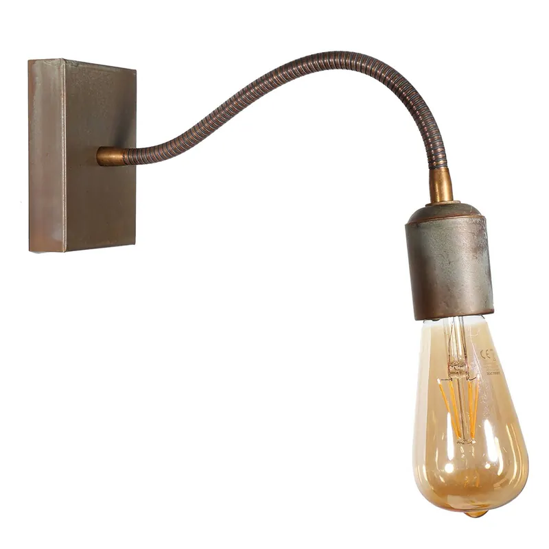 Z elastycznym ramieniem - lampa ścienna Orio z mosiądzu