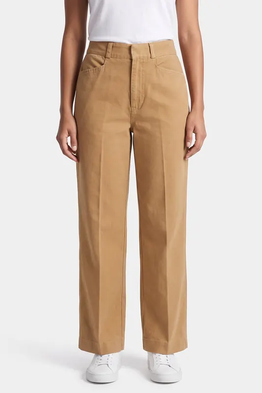 RE/DONE 70s Trouser Washed Camel Maat: 27 | Straight Broeken Outlet | Dames | Beige