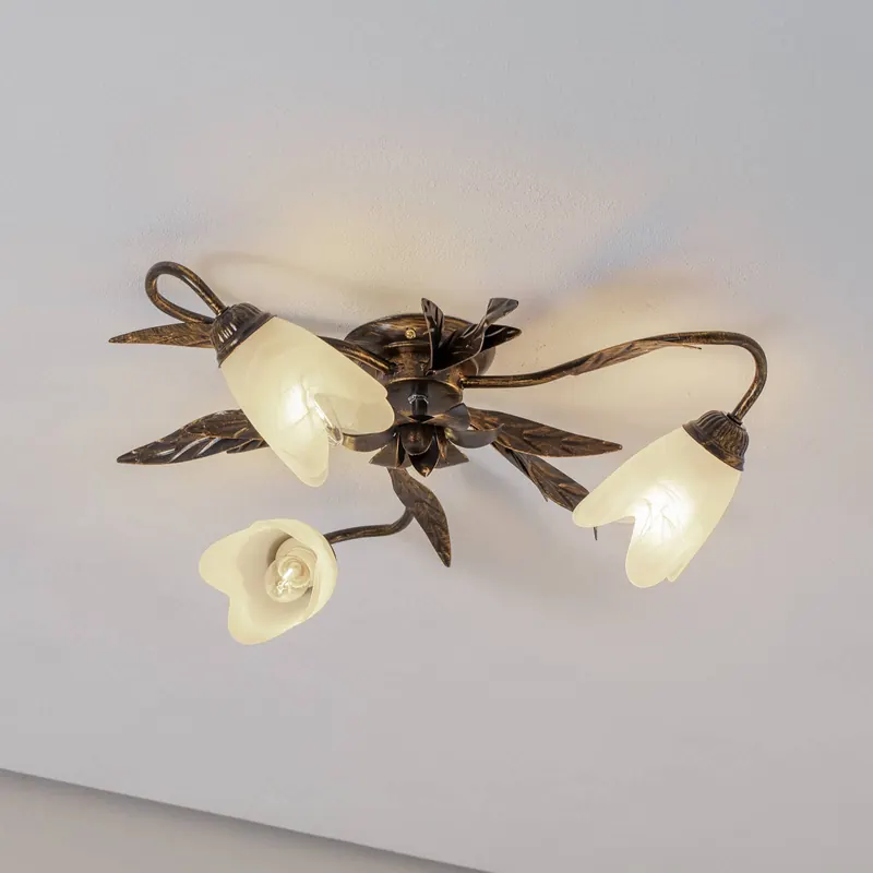 Lampa sufitowa Sonia 3-punktowa, brązowa