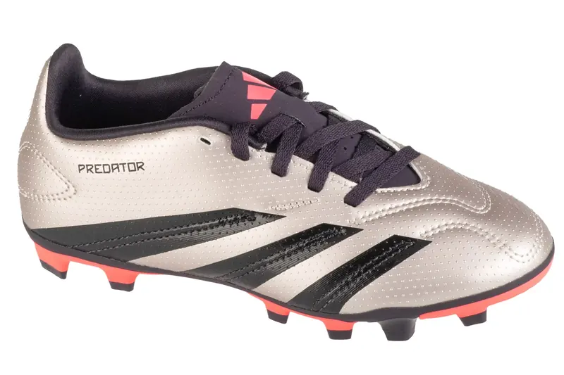 adidas Predator Club Jr FxG IF6423, Dla chłopca, Szare, buty piłkarskie - korki, skóra syntetyczna, rozmiar: 38 2/3
