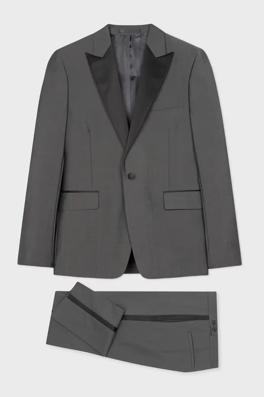 Paul Smith Mens Tailored Fit 1btn Evening Suit Slate Maat: 48 | Blazers Outlet | Heren | Grijs
