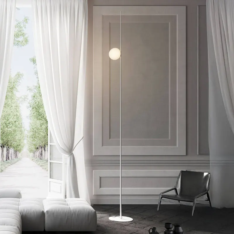 Lampa stojąca Karman Atmosphere, biała, 178 cm, tworzywo sztuczne