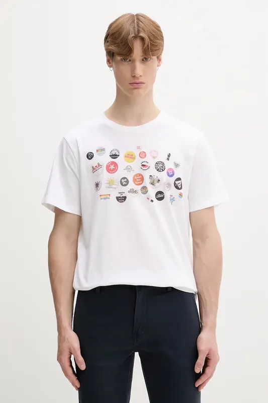 Levi's T-shirt oversize męski bawełniany COMMUNITY TEE x PRIDE