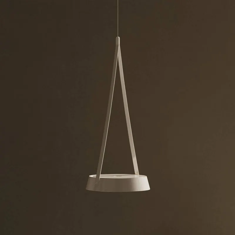 Żyrandol LED z akumulatorem Mahina, biały, Ø 17 cm, metal, CCT