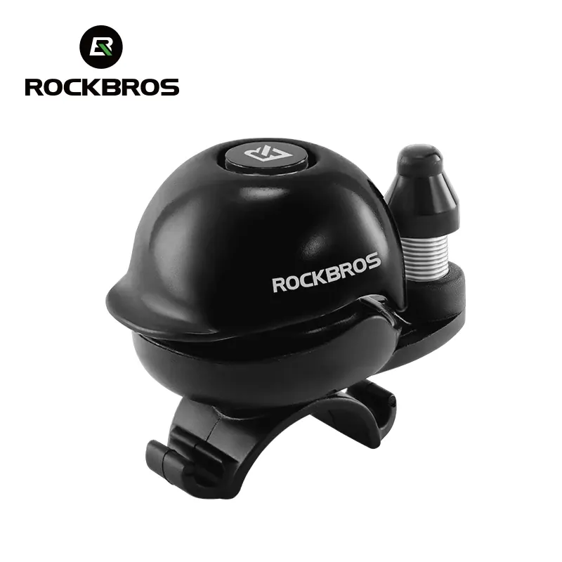 Dzwonek rowerowy ROCKBROS, kompaktowy, w stylu kasku, stabilny, mini dzwonek rowerowy, miedziany, wodoodporny, uroczy, wyraźny dzwonek rowerowy.