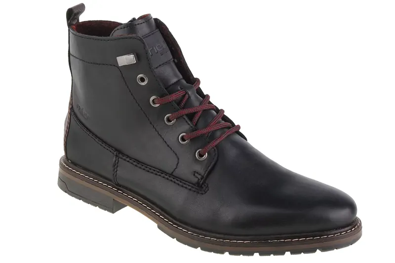 Rieker Booties 13730-00, Męskie, Czarne, trzewiki, skóra licowa, rozmiar: 44