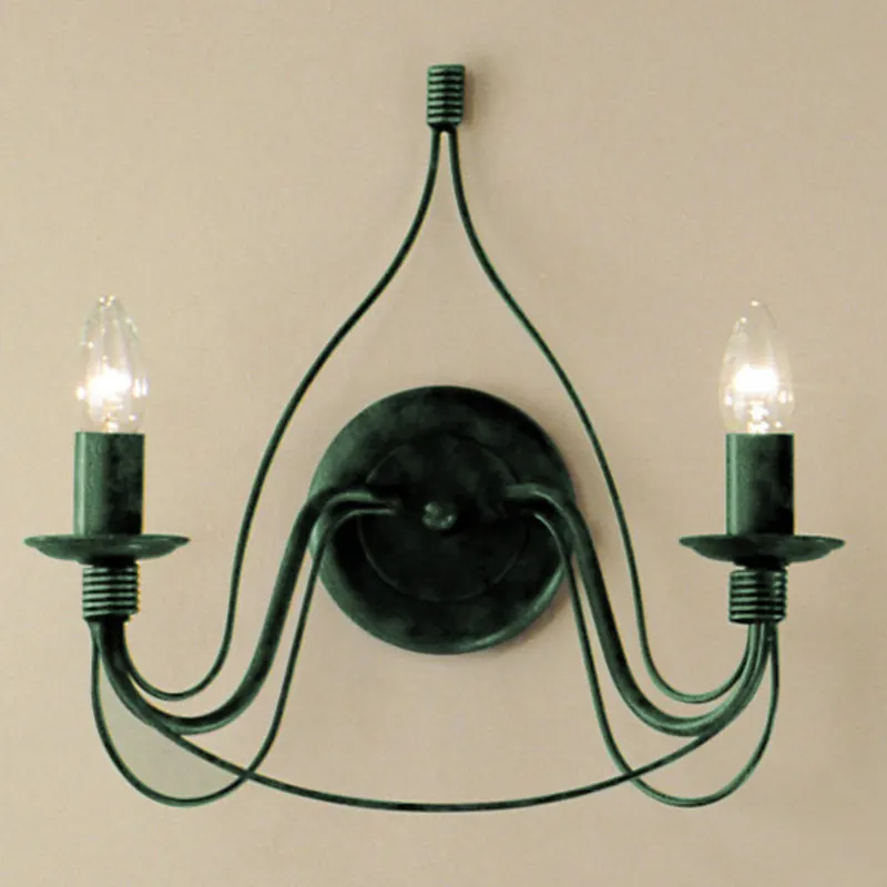 Lampa ścienna FILO, 2-punktowa, zielony antyk
