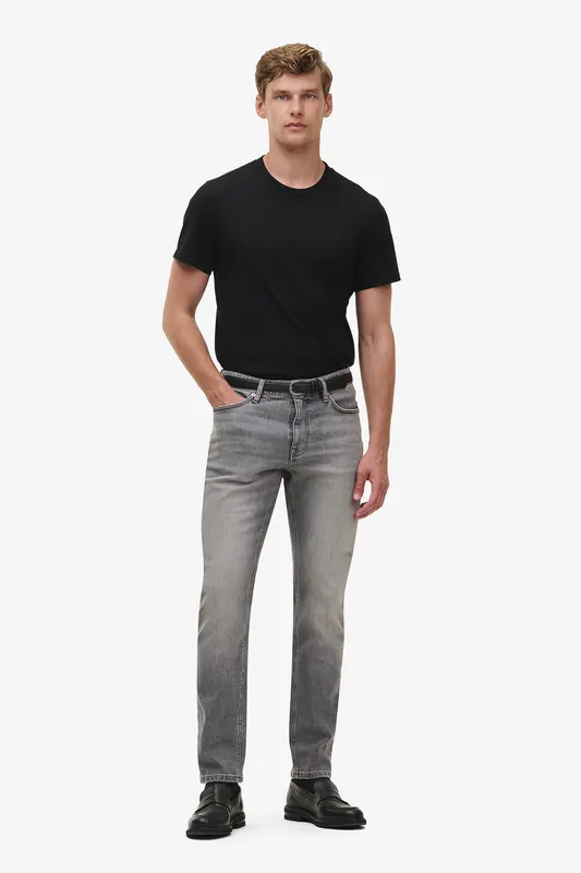 No Label Yamane Midweight Cotton-stretch Grey Maat: W32L34 | Slim Jeans Outlet | Heren | Grijs