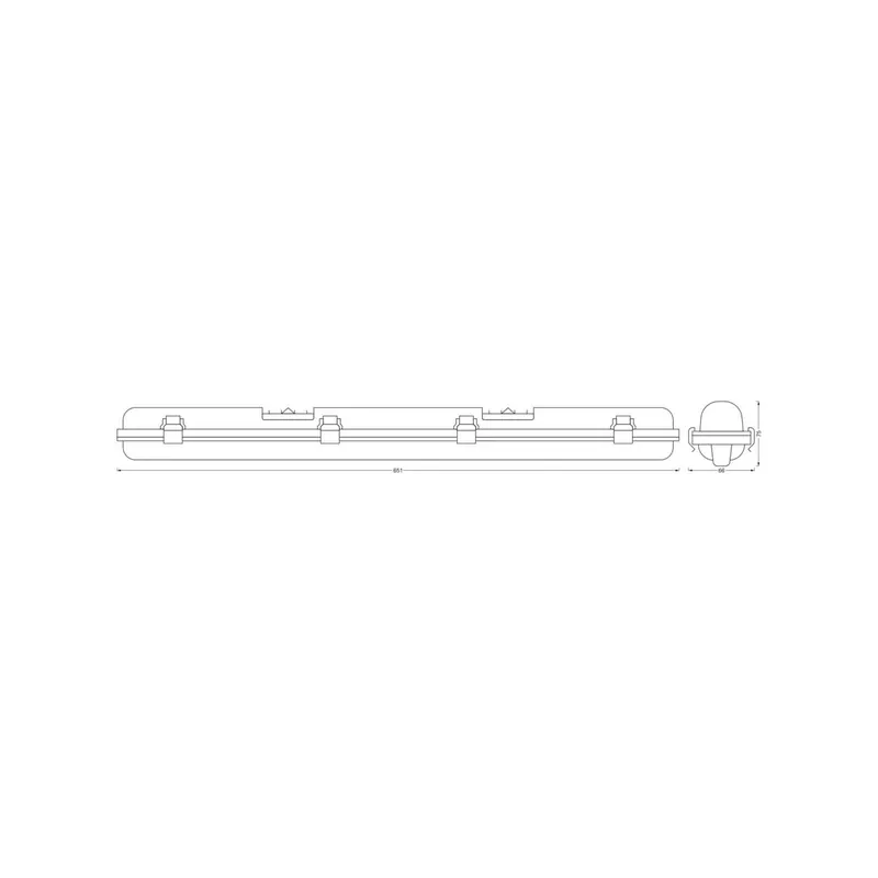 Oprawa OSRAM do wilgotnych pomieszczeń SUBMARINE, 65 cm, czujnik, szara, IP65