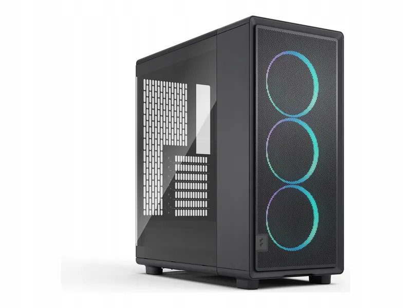 Puzdro Fractal Design Epoch Atx v čiernej farbe s Rgb efektom, s orezaním