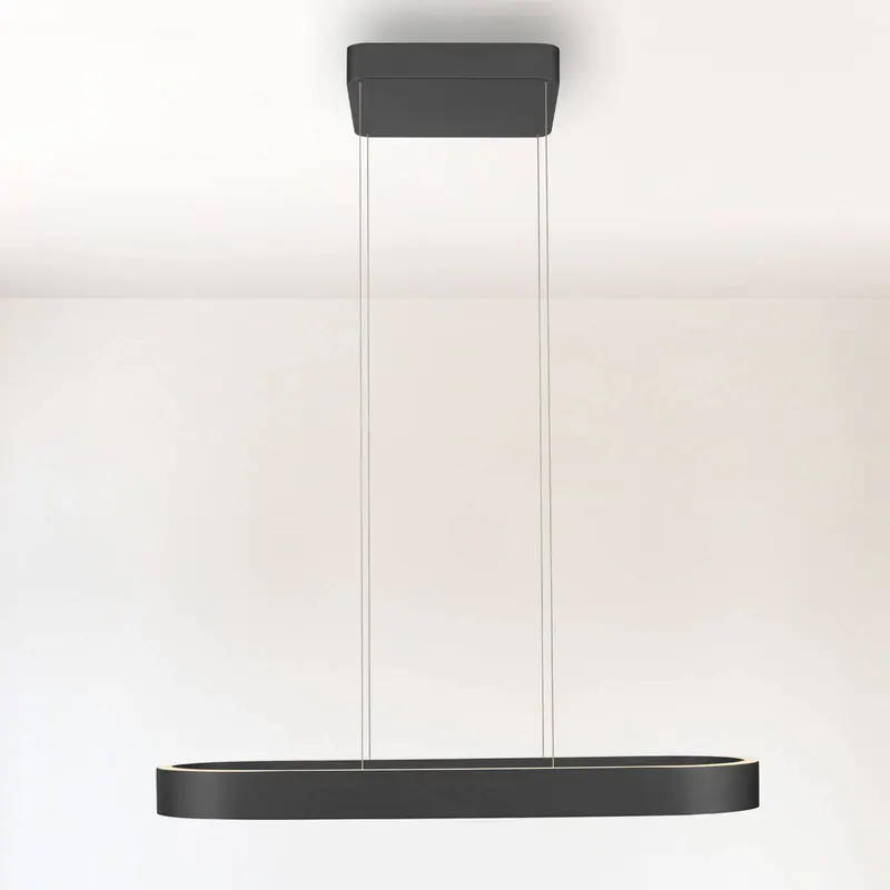 Paul Neuhaus żyrandol LED Q-Stretto, czarna, 86,8 cm
