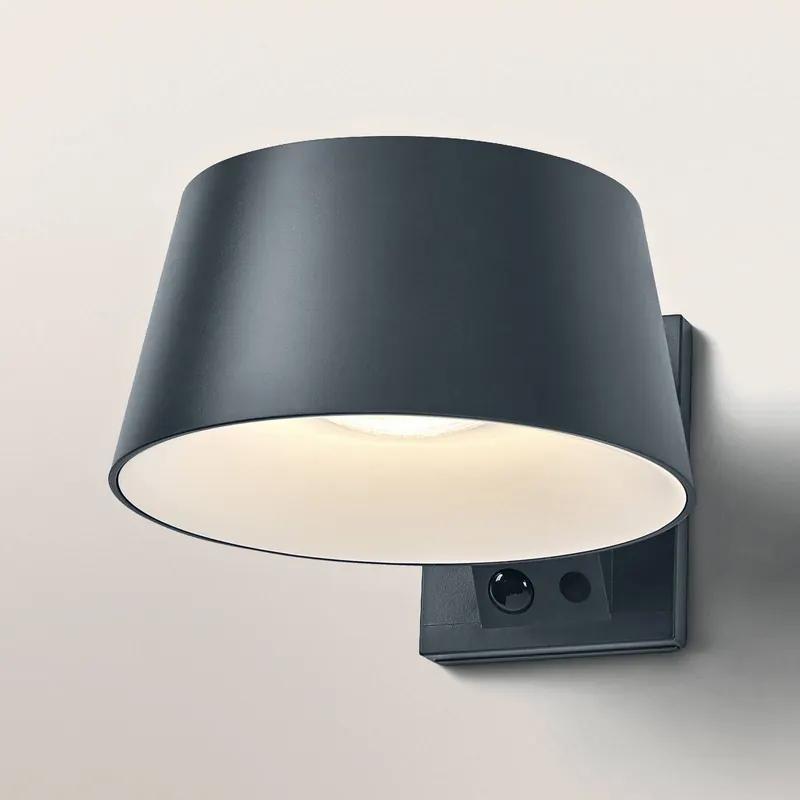 Lampa ścienna OSRAM Solar ENDURA STYLE BRELLA, szara, czujnik IP54