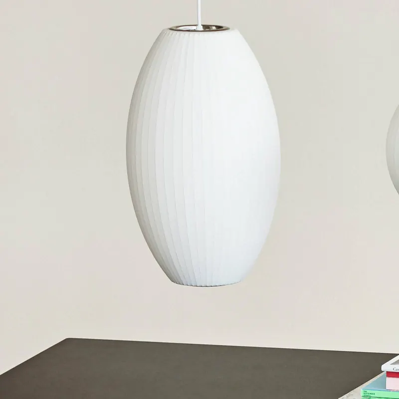 Lampa wisząca HAY Nelson Cigar Bubble S, Ø 26,5 cm, biała