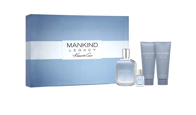 Zestaw Kenneth Cole: Mankind Legacy Eau De Toilette 100 ml + Mankind Legacy balsam po goleniu 100 ml + Mankind Legacy żel pod prysznic i szampon 2 w 1