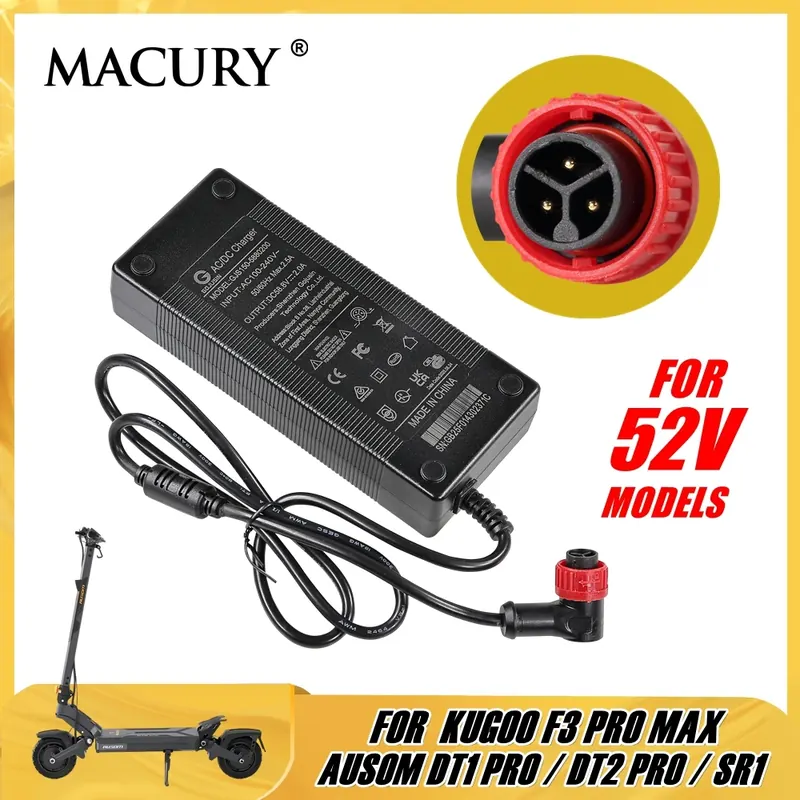 Ładowarka AC/DC 58,8 V 2 A do hulajnogi elektrycznej 52 V AUSOM LEOPARD DT1 PRO / DT2 PRO / SR1 KUGOO F3 PRO MAX, standardowy adapter ładujący