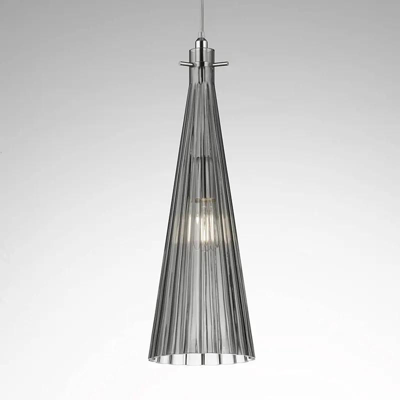Lampa wisząca Costa Rica ze szkła, szara