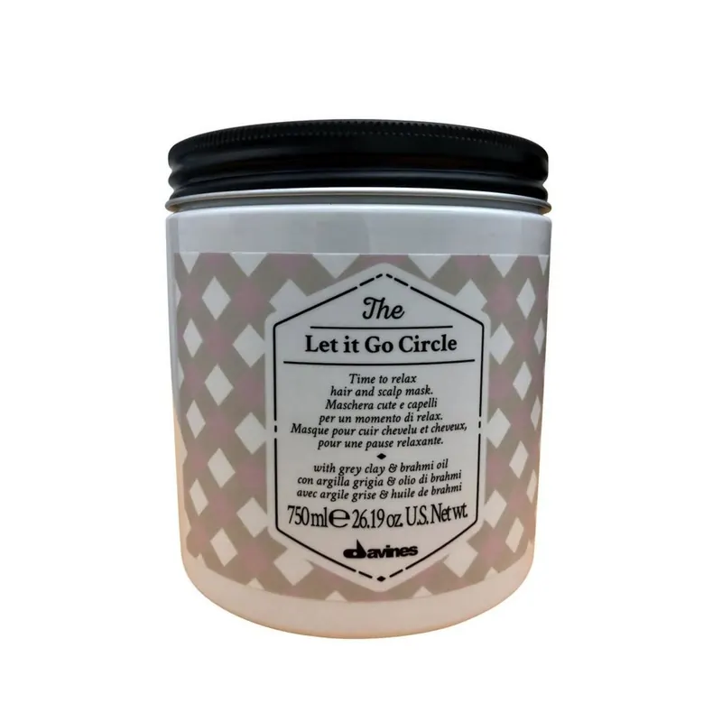 Davines Maschera nawilżająca maska do włosów Let it Go Circle, kontrola efektu puszenia, 750 ml