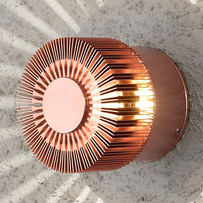 Zewn. lampa ścienna LED MONZA, miedziana