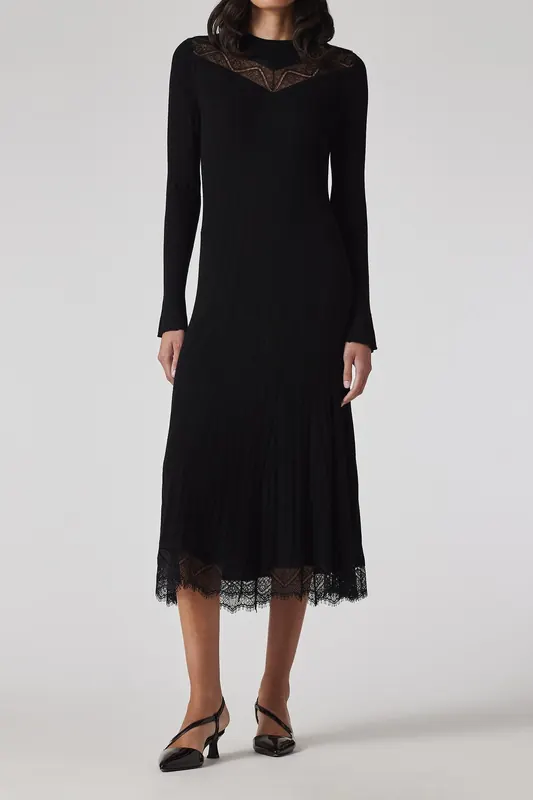 Paul Smith Knitted Dress Black Maat: L | Midi Jurken Outlet | Dames | Zwart