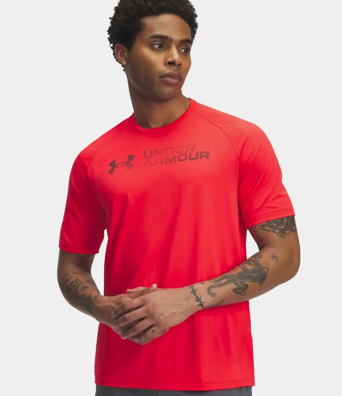 UNDER ARMOUR koszulka męska szybkoschnąca treningowa Reflective SS czerwona (M)
