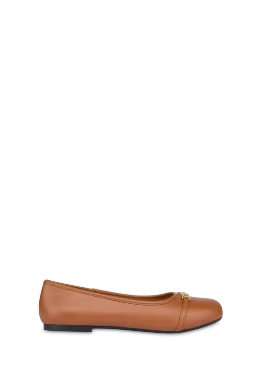 Moschino Nappa Leather Ballet Flats Red Maat: 38 | Instappers Outlet | Dames | Rood