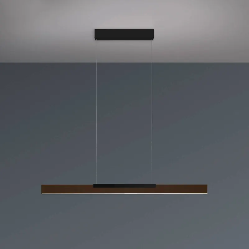 Żyrandol LED Bopp Nano 2.0, długość 100 cm, brązowa/czarna