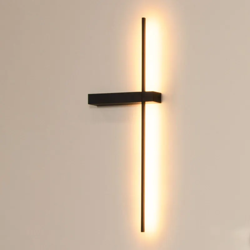 Kinkiet LED Segin, wysokość 60 cm, 6W, czarny, aluminium