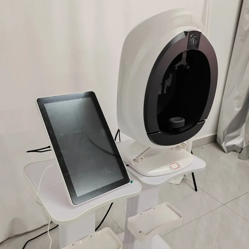 Nowa maszyna do analizy skóry twarzy 3D, analizator skóry z ekranem 15,6 cala, skaner do analizy skóry z 8 spektrami światła.
