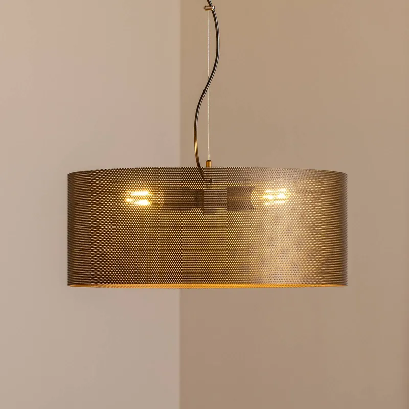 Żyrandol Zofia, brąz kawowy, metal, Ø 50 cm, 3-punktowa, E27