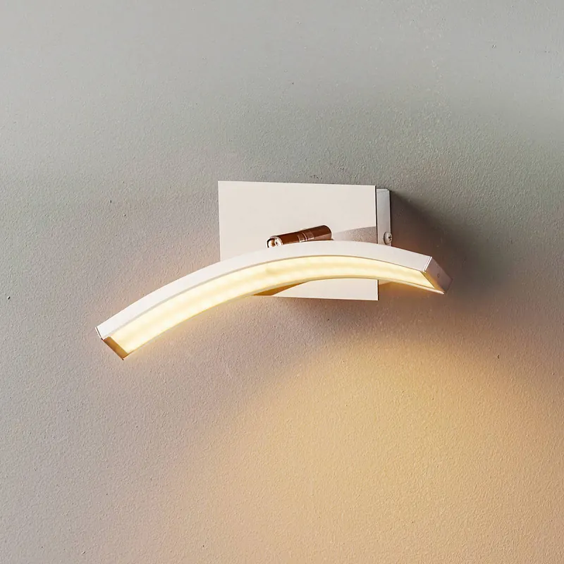 Łukowata lampa ścienna LED Largo, aluminiowe wyk.