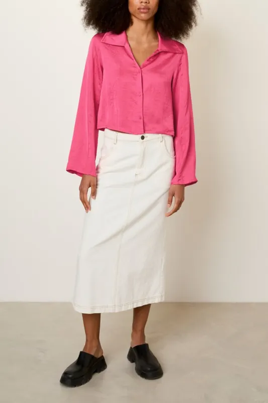 American Vintage Widland Shirt Magenta Maat: L | Blouses Outlet | Dames | Roze