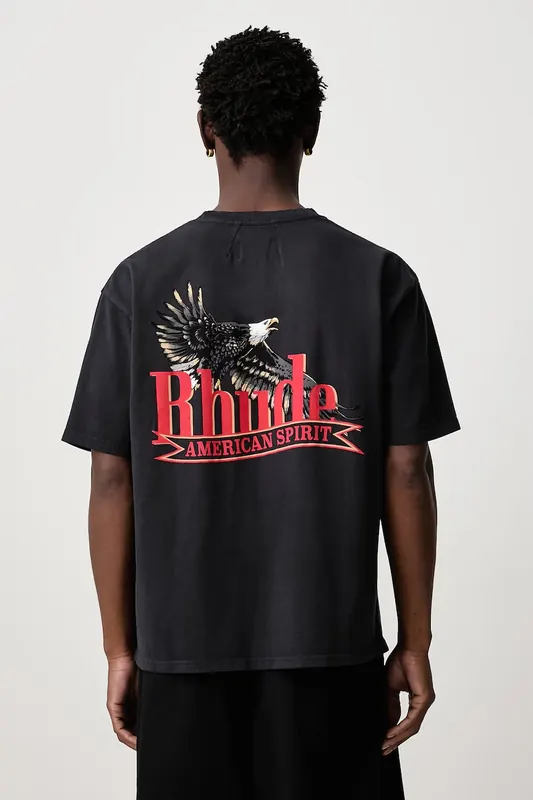 RHUDE  American Spirit T-shirt bawełniany męski