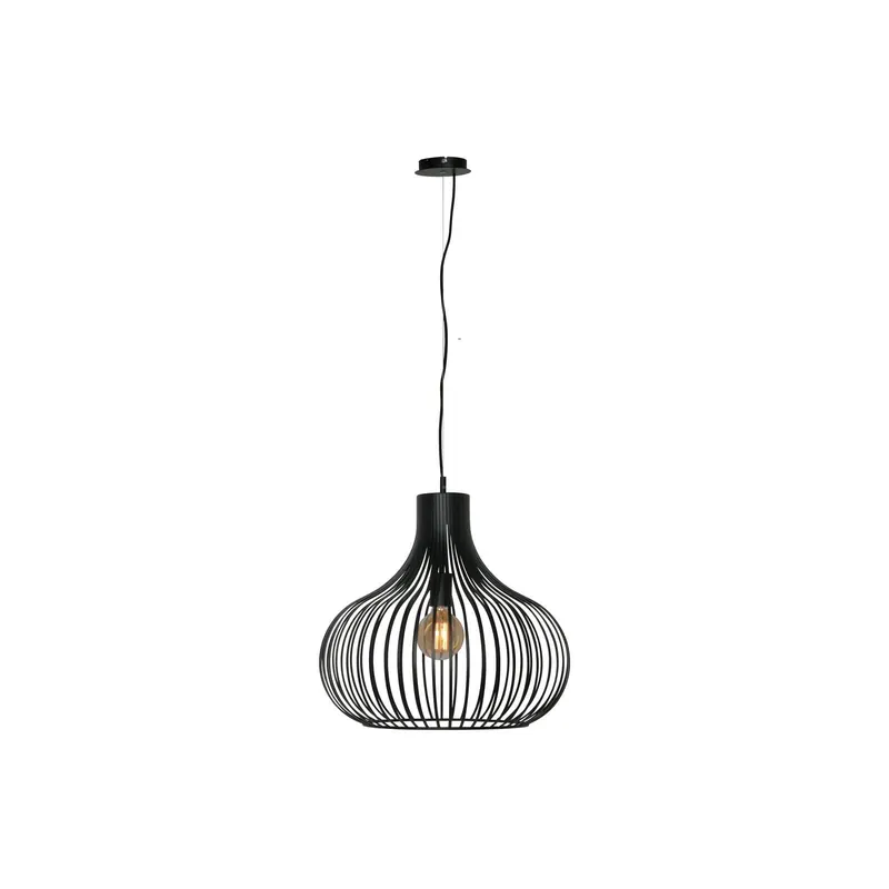 Lampa wisząca Aglio, Ø 48 cm, czarny, metal